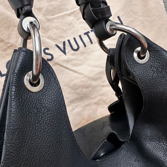 LV Black Mahina Carmel Hobo Bag - Picture 15 of 17